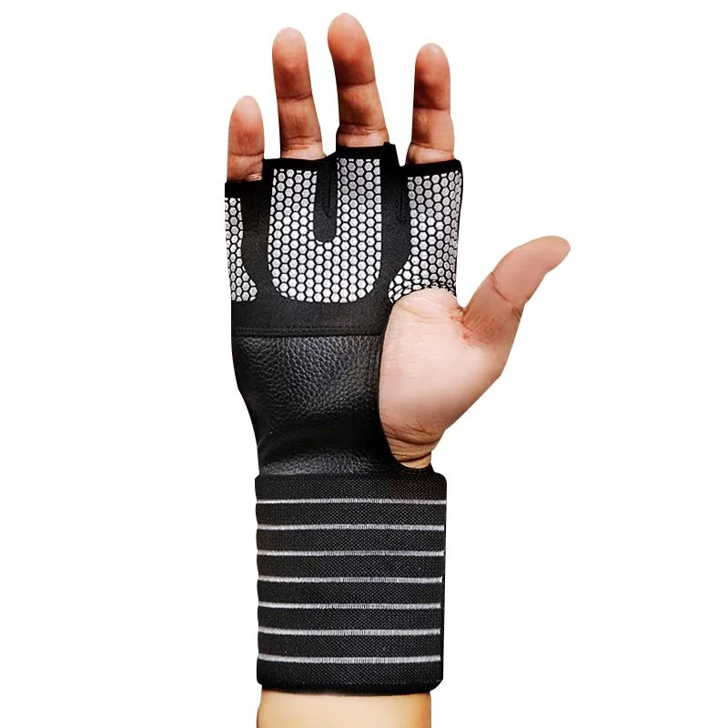 1 Pair Four Half Fingers Non slip Breathable Weightlifting Gloves For
