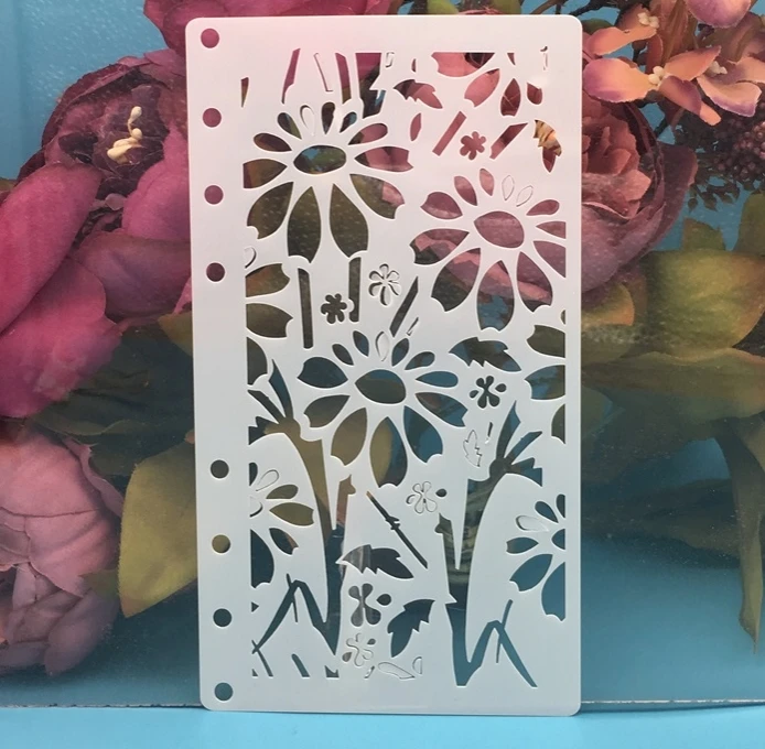 

A6 Sun Flower Leaf DIY Craft Layering Stencils Wall Painting Scrapbooking Stamping Embossing Album Paper Card Template