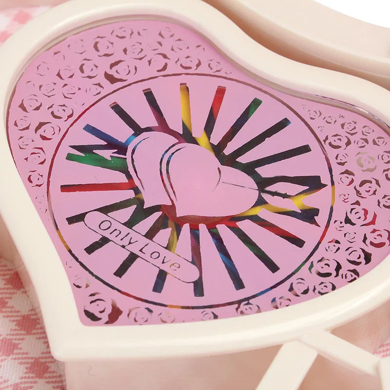 1PC Heart Shaped Jewellery Music Box Ballerina Dancer Christmas Gift Decoration