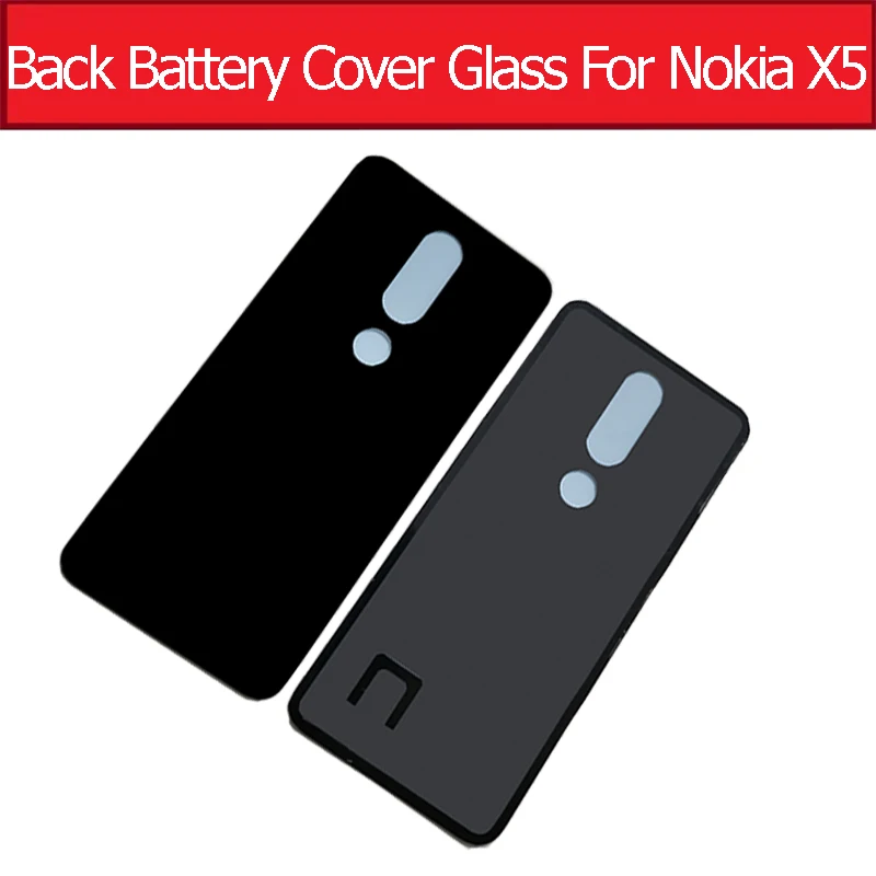 Задняя стеклянная панель для Nokia X5 5 1 Plus задняя крышка батарейного отсека