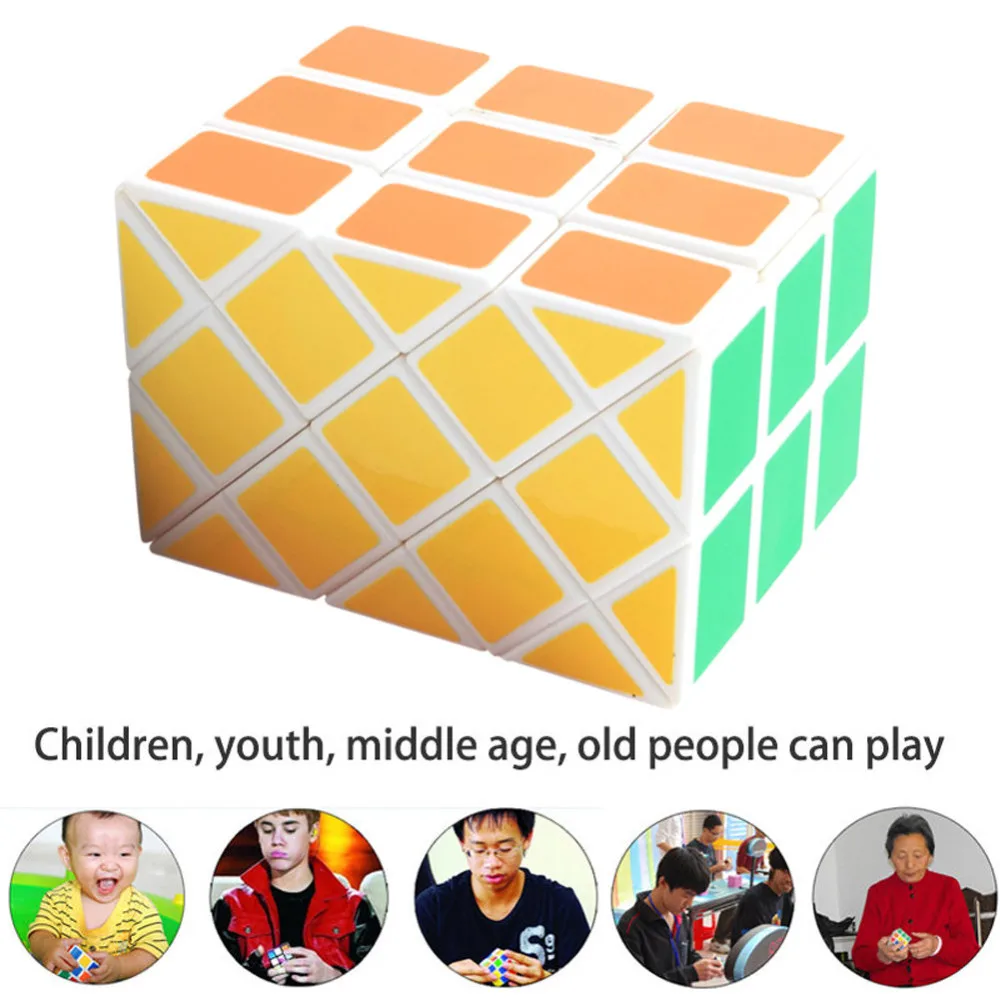 Yklworld Новинка 3 x3 двойной рыбы нерегулярные, Магический кубик, Стикеры головоломка на скорость кубики Juguetes Educativo Magic Cube(S8
