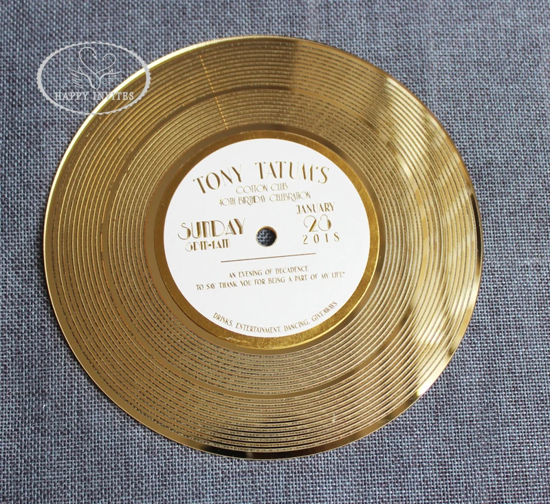 Бесплатная доставка! Уникальная пригласительная открытка HI4076 в форме CD для
