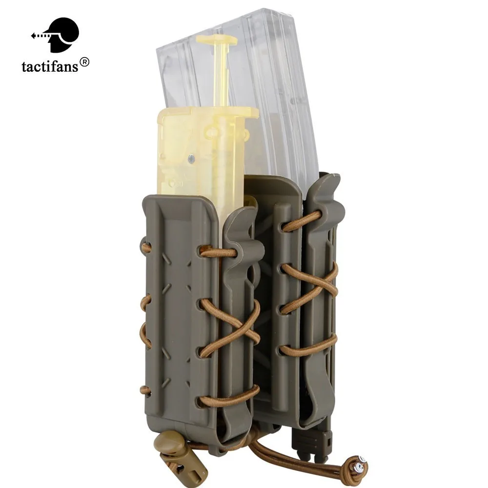 

Tactical 5.56 7.62 MOLLE Shock Bungee Cord Magazine Pouch Weight Light Hunting Shooting Accessories Pop Lock Flared Top Nylon