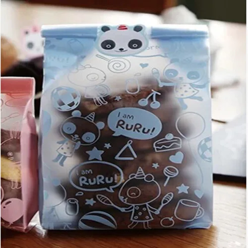 Wholesale Blue Cookie Bags Cartoon Plastic Cookie Candy Bags For Gift