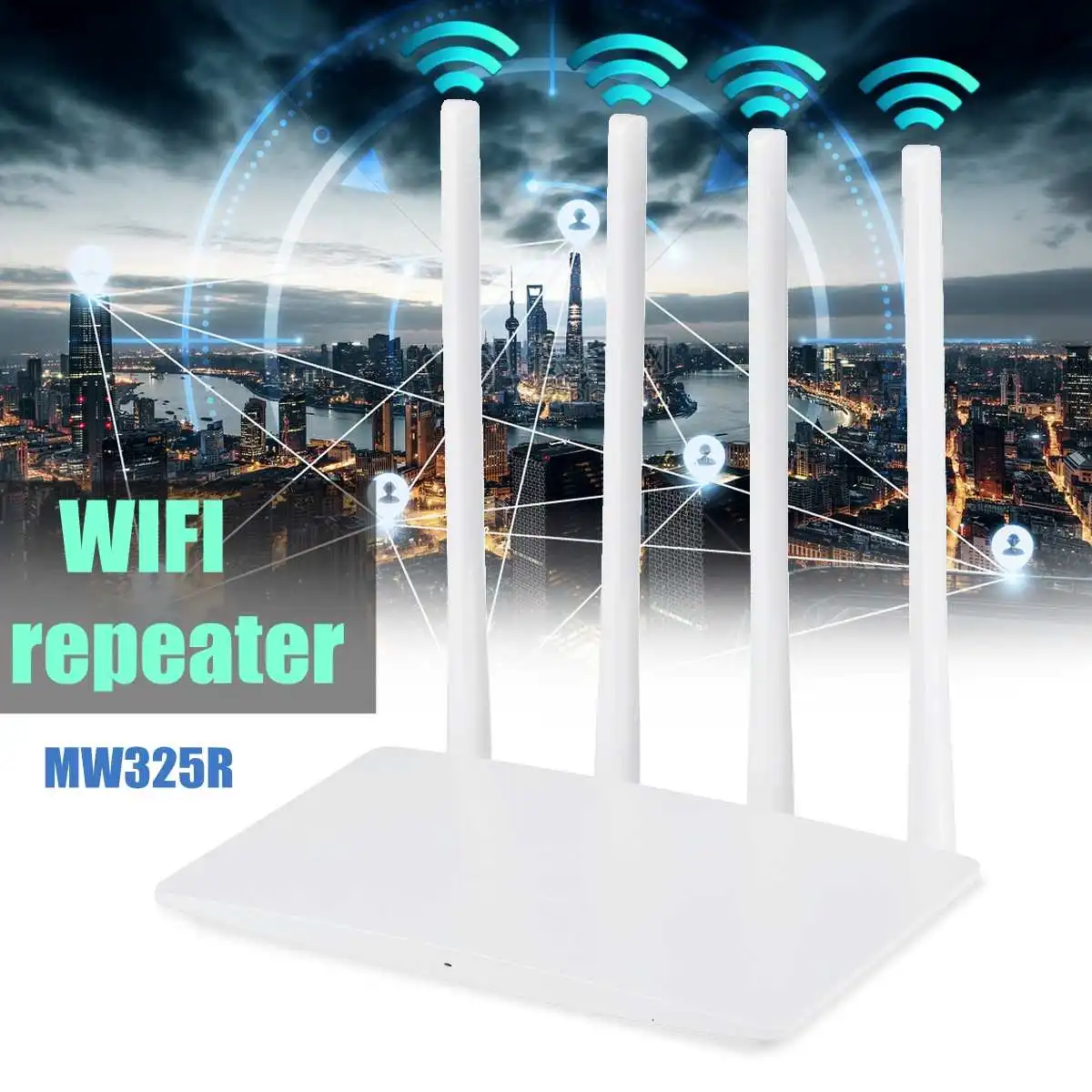 

300Mbps 2.4G mini Wireless WiFi Router with Smart 4 Antennas with strong signal heat dissipation