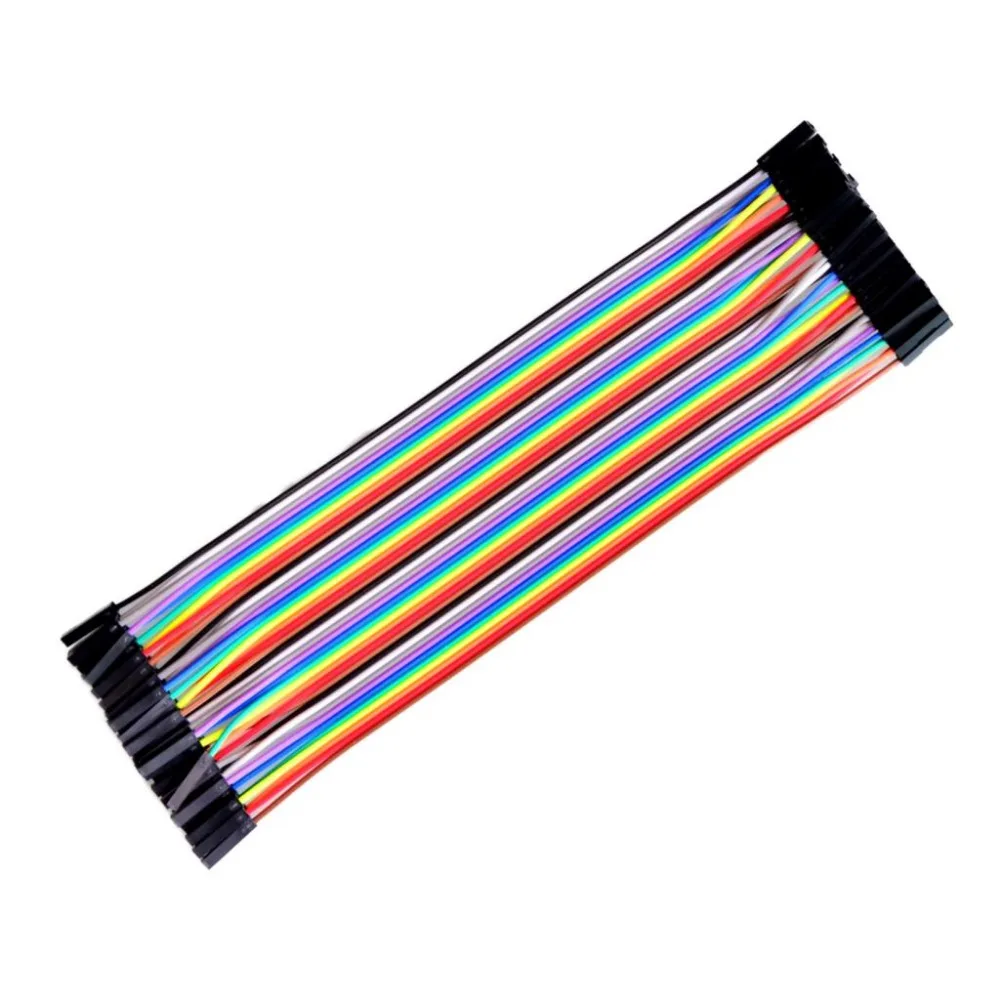 

Factory 40pcs/Lot 20cm 2.54mm 1p-1p Pin Female To Female Color Breadboard Cable Jump Wire Jumper Duponent Line For Diy Toy Kit