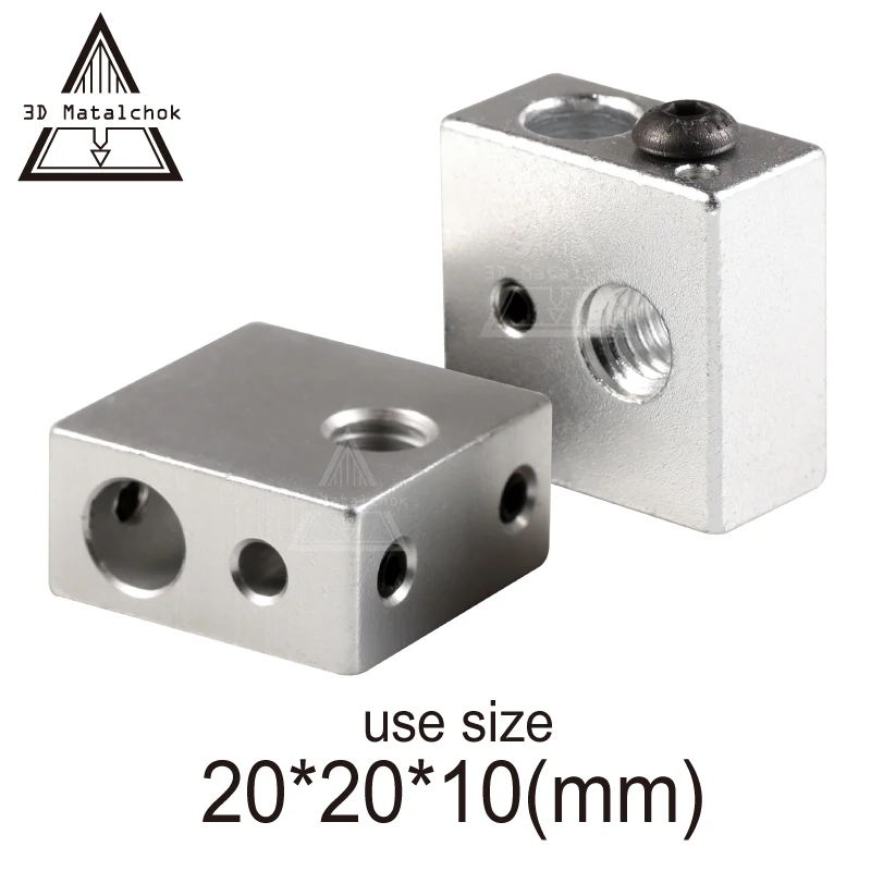 MK8/MK9 تجميعها الطارد الساخن النهاية سيليكون جورب ل Anet A8 Prusa i3 CR10 3D طابعة الألومنيوم التدفئة كتلة فوهة