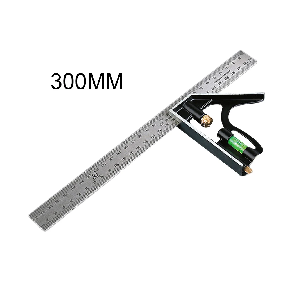 300 мм/600 мм Регулируемая комбинированная квадратная угловая линейка 45/90 градусов многофункциональные измерительные инструменты