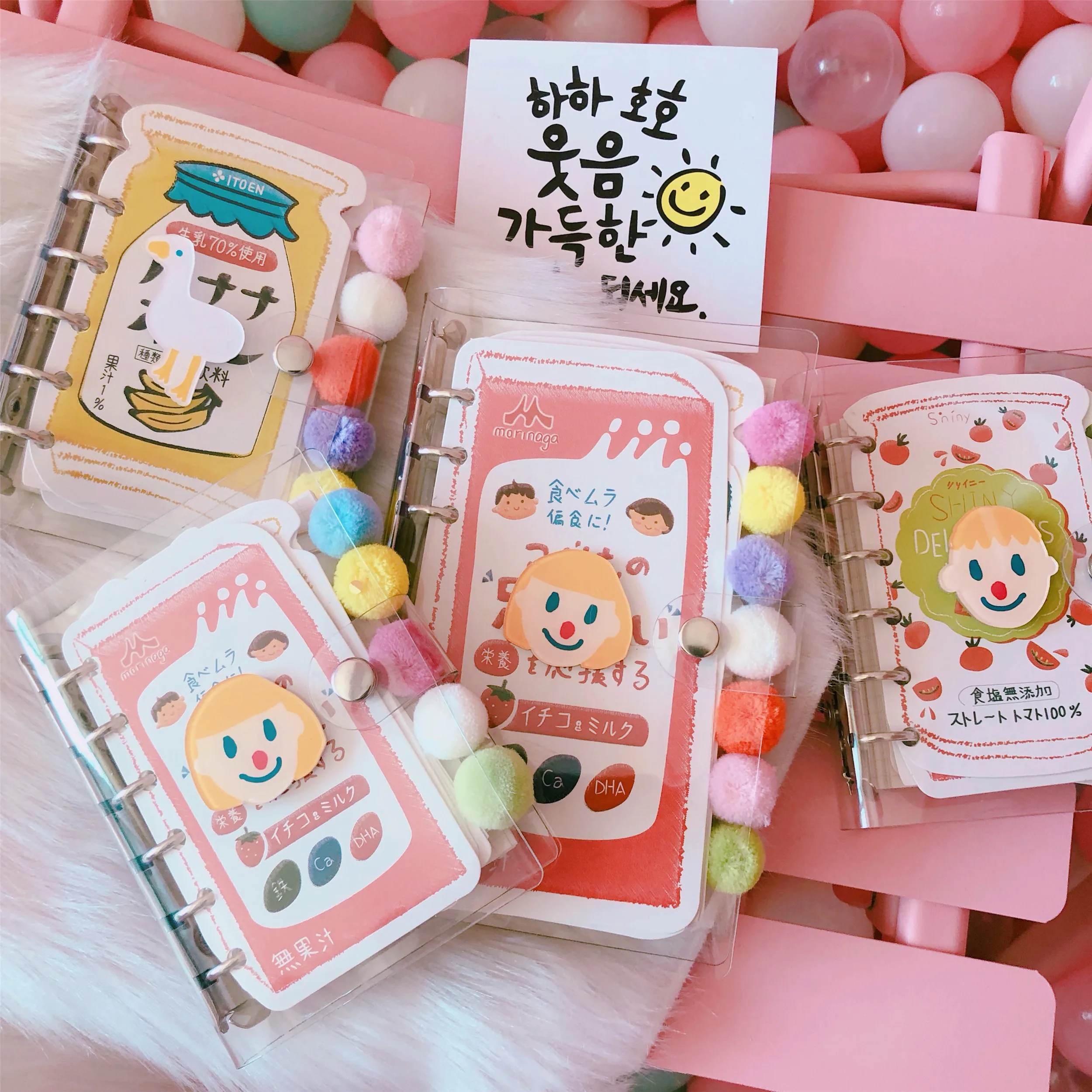 Cute Cartoon Notebook Notepad Kawaii Planner Transparent Cover Bullet