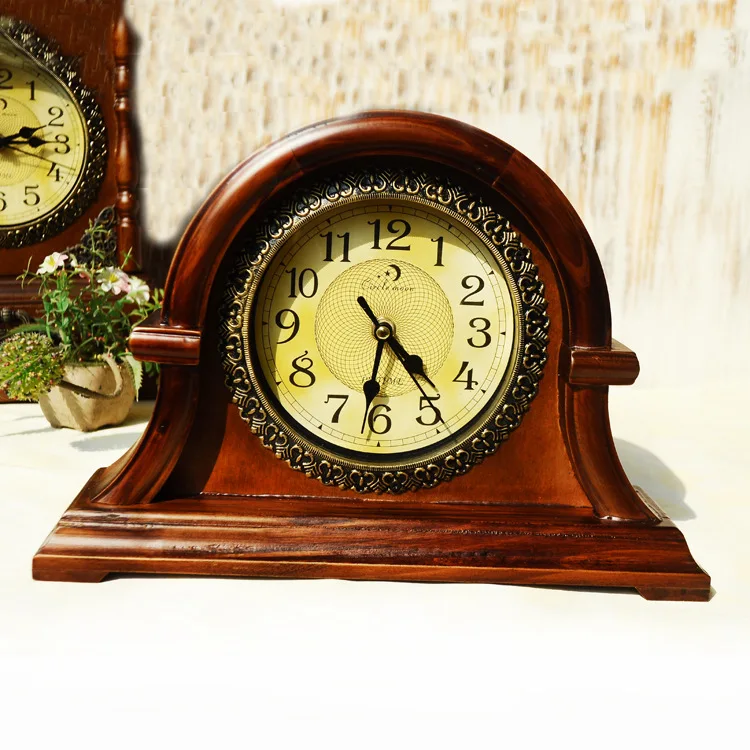 TUDA Free Shipping 12 Inch Vintage Style Table Lamp High Grade Solid Wood Table Clock for Living Room Bedroom Decor Wall Clock TUDA Free Shipping 12 Inch Vintage Style Table Lamp High Grade Solid Wood Table Clock for Living Room Bedroom Decor Wall Clock