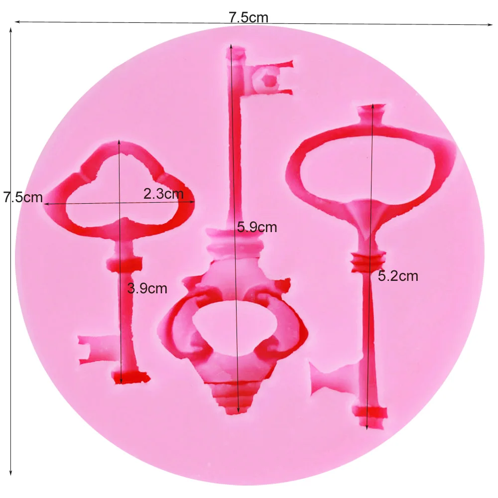 Sophronia M187 ключи силиконовые формы торт украшения инструменты Fimo Полимерная глина инструменты сахарные конфеты пресс-формы