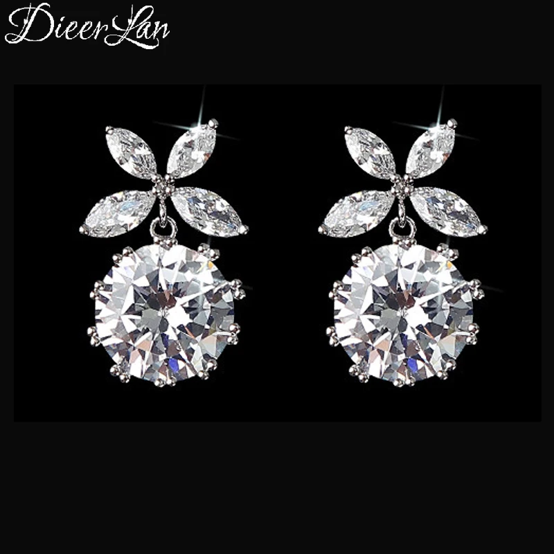 

2018 New Arrivals 925 Sterling Silver Zircon Flower Earrings for Women Hot Fashion sterling-silver-jewelry