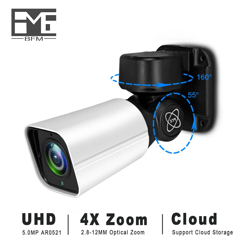 BFMore CCTV безопасности Onvif Водонепроницаемый 5.0MP 4.0MP мини PTZ сети инфракрасная камера