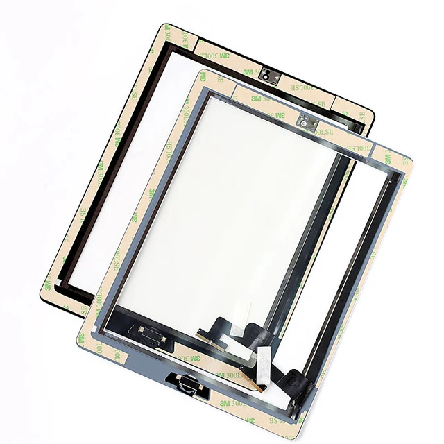 

1pcs For iPad 2 A1395 A1396 A1397 Touch Screen Replacement Assembly Digitizer Parts with Home Button &Camera Holder Adhesive