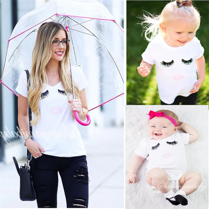 

Family Matching Outfits Summer Family Look Shirts Boss Mini Boss Printed Cotton Tops Mommy and Me Clothes H0110