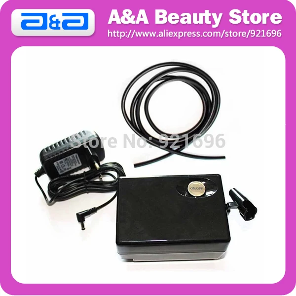 

Salon Airbrush Makeup Compressor, Cosmetic Airbrush Mini Compressor, with Air Hose & Power Outlet fits 110V to 230V