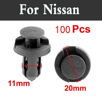 

100pcs Plastic Push Rivets Auto Retainer Front Bumper Fender For Nissan Otti Pathfinder Patrol Pino Pixo Primera Pulsar