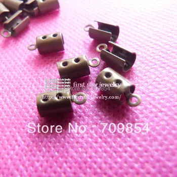

fit for 4mm round leather and 3*3mm square leather cord Bronze plated leather cord End Caps