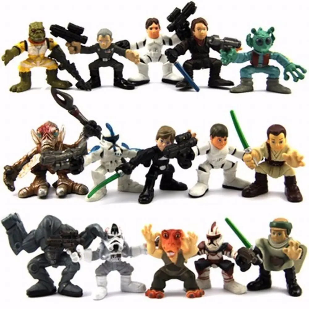 

Random Lot 10Pcs/set Star Wars Galactic Heroes 2.5inch Action Figure Boy Kid Toy Gift Collection