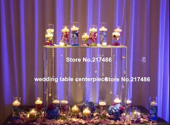 

tall acrylic crystal flower stand for wedding table centerpieces