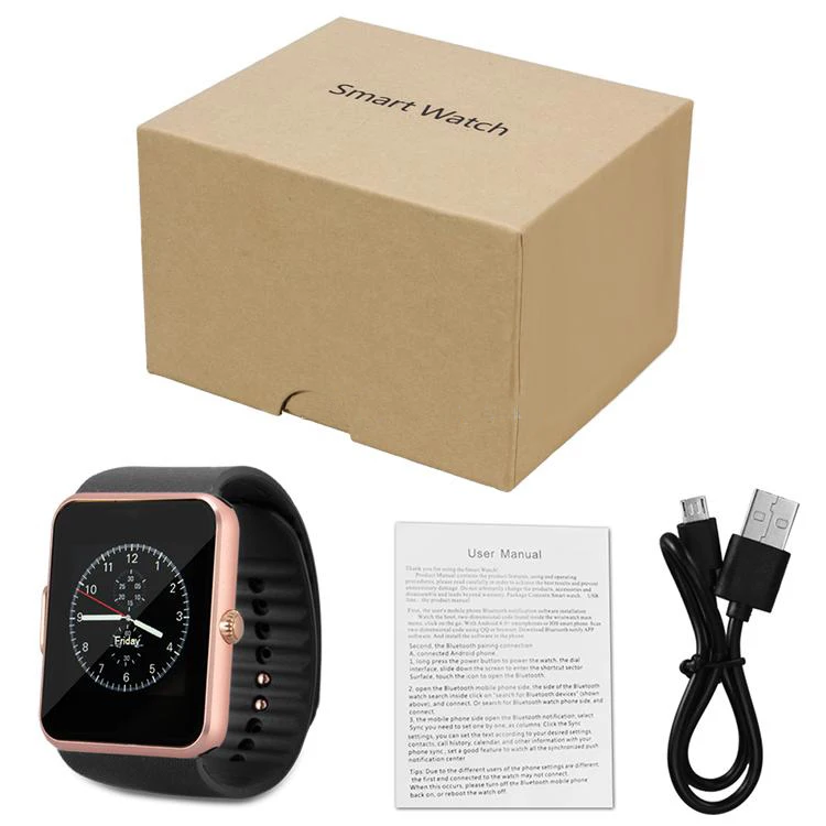 Розничная продажа gt08 Смарт часы TF и sim карты Bluetooth 1 54 &quotTFT lcd 2.5D smartwatch для Android iOS