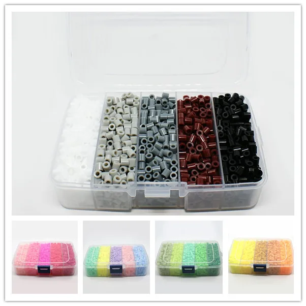 

About 1900pcs/box 5mm Melty Beads PE DIY Fuse Beads Refills for Kids Tube colorful child/girl DIY marking beads 5x5mm, Hole: 3mm