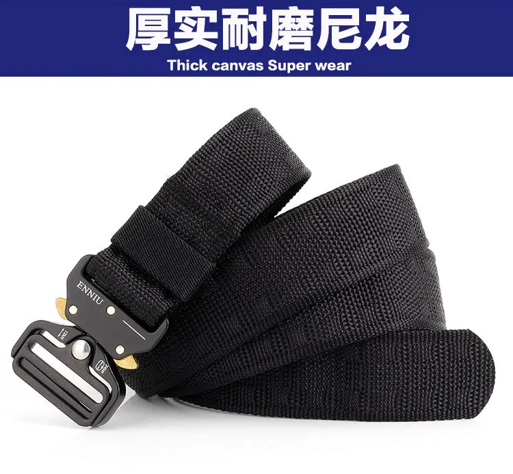 Regulável com Fivela de Metal Cinto de Nylon Acessórios de Caça Esportes ao ar Cinto Tático Enniu Novo Livre 125x3.8 cm Militar Cinto 9 Ferram. atividade ar livre