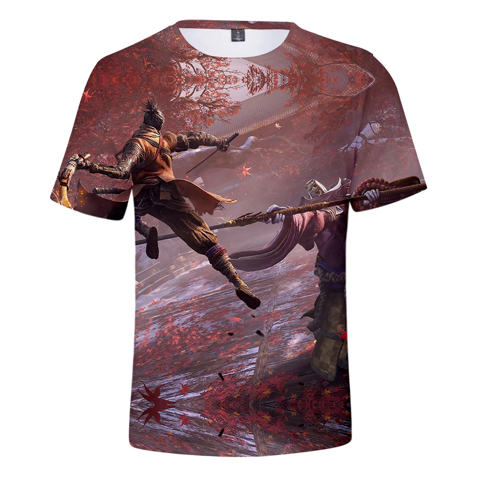 Горячая Распродажа 3D SEKIRO тени Die Twice футболка для мальчиков Горячая игра мода короткий рукав О образным вырезом футболки Летние Удобные Топ
