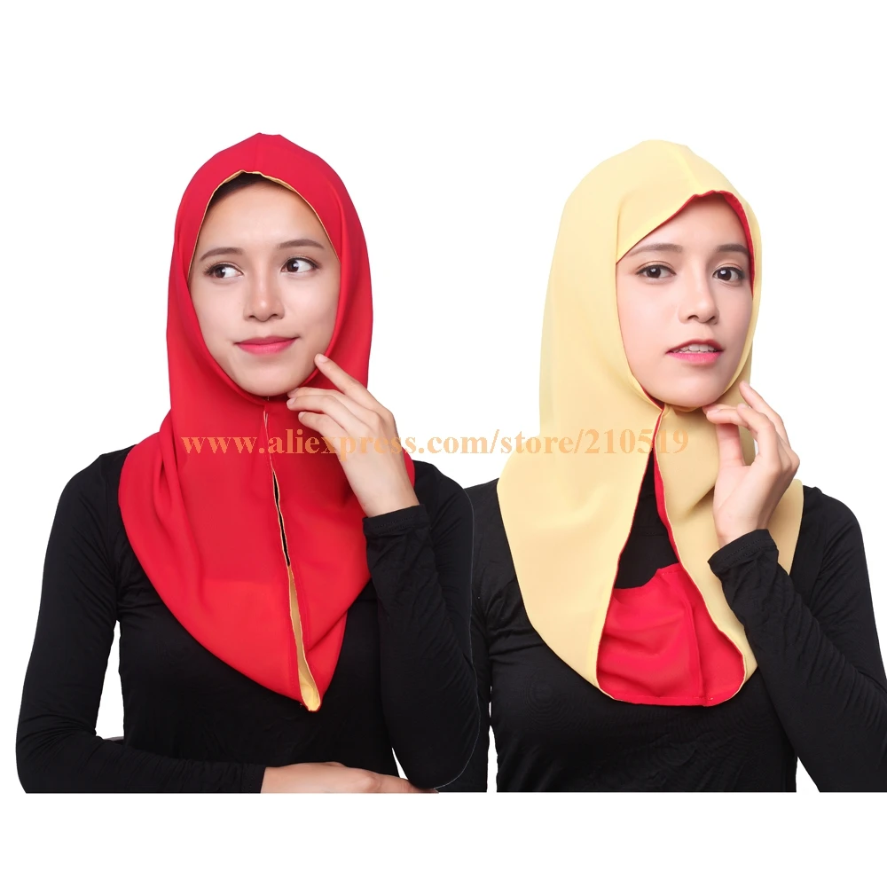 30pcs/bag Muslim headscarf, Fashion Chiffon instant reversible hijabin