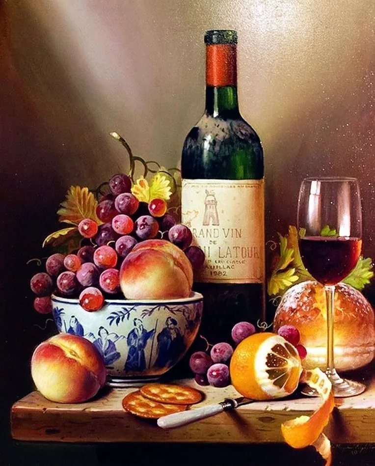 AZQSD натюрморт картина маслом по номерам цветы фотографии стола холст живопись для гостиной DIY бескаркасная настенная живопись SZGD161 - Цвет: SZGD162