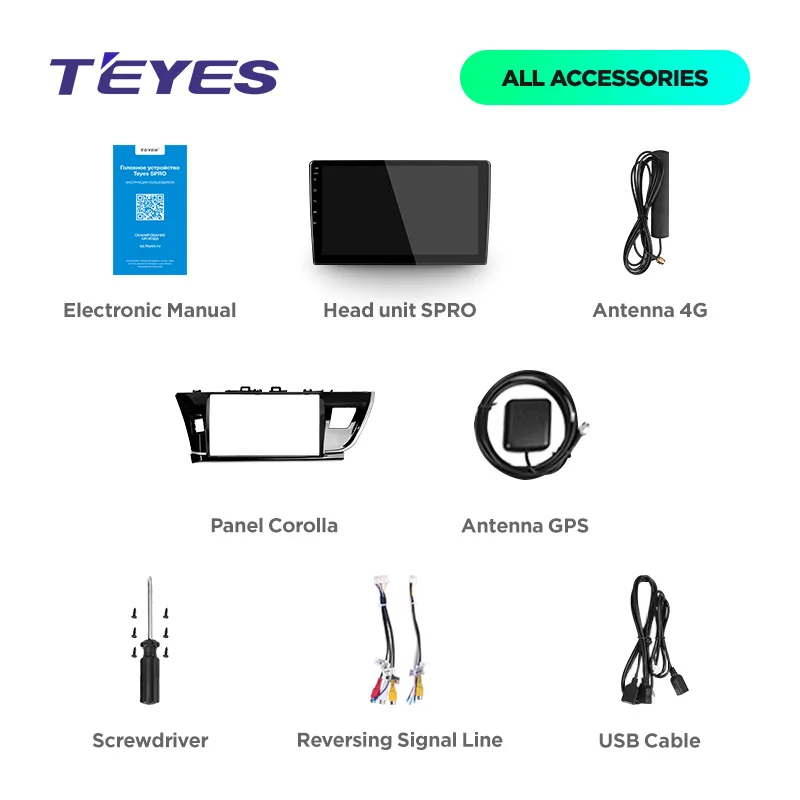 Clearance TEYES SPRO For Toyota Corolla 2013-2017 Car Radio Multimedia Video Player Navigation GPS Android 8.1 Accessories Sedan No dvd 2 5