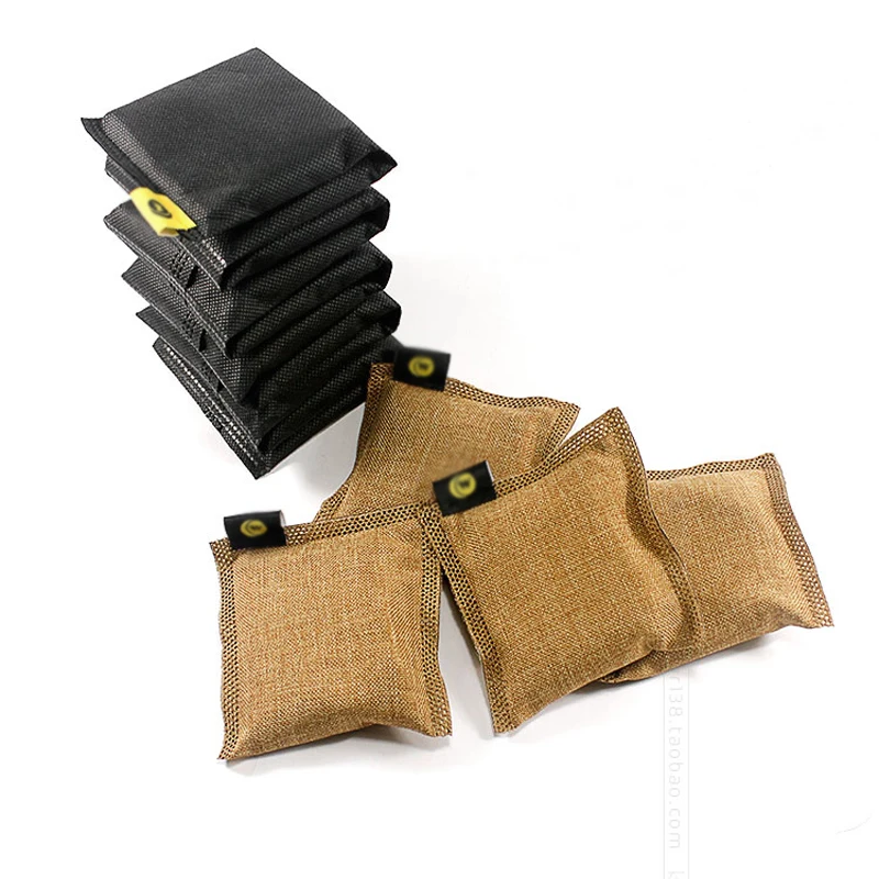 

14pcs Newest Top Quality Bag natural Bamboo Charcoal Activated Carbon Bag Air Freshener Odor Deodorant For AUTO home office