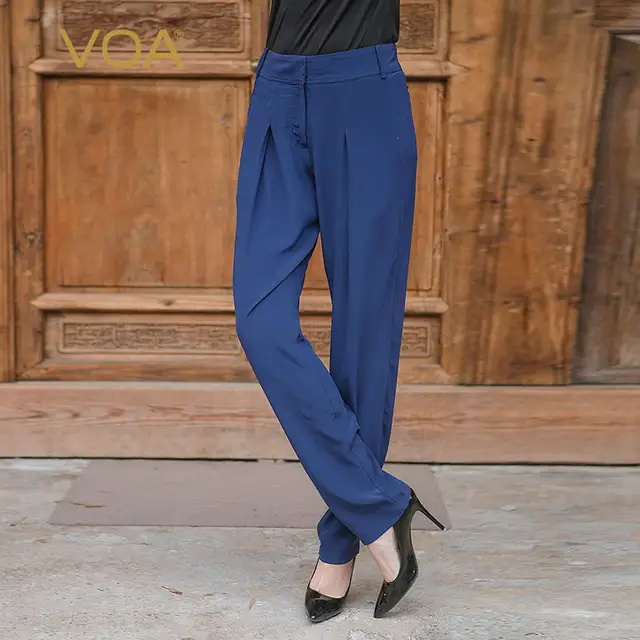 navy blue tapered pants