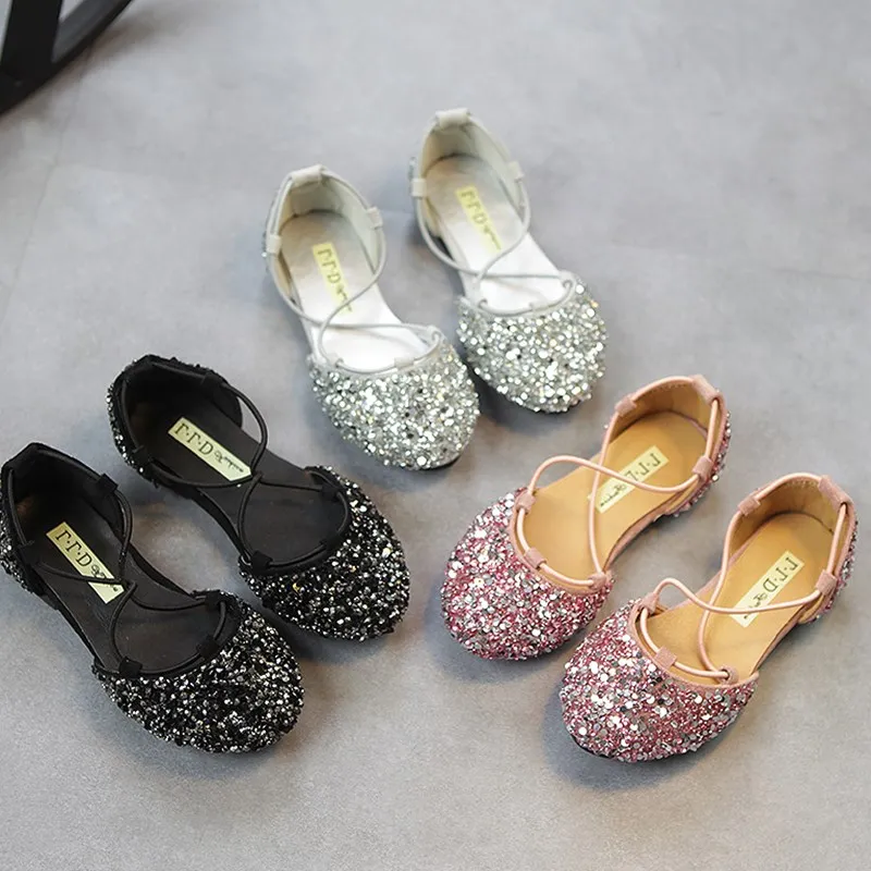

Girls shoes summer boots Toddler Baby Fashion Sneaker Child Girls Casual Sandals Sequins Pricness Shoes Flat bottom kids shoes