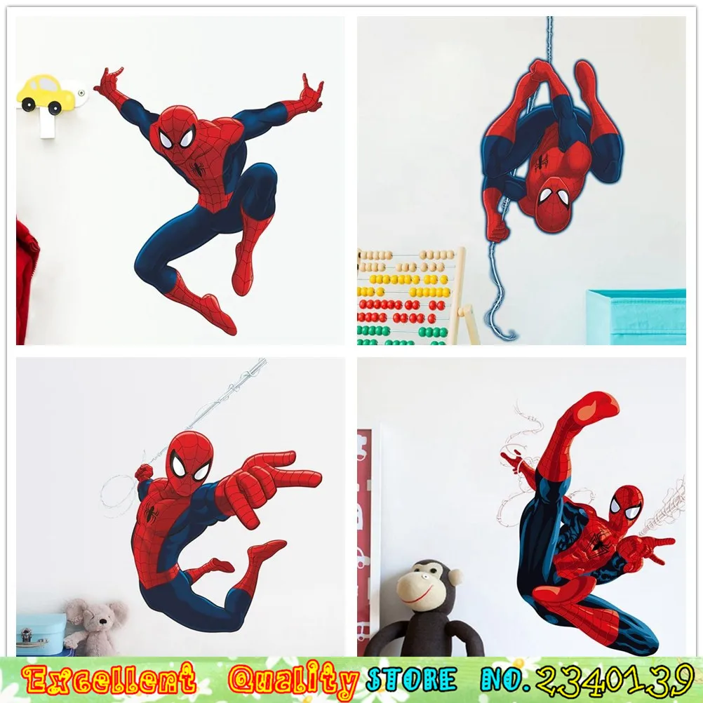 Marvel Superhero Spiderman Wall Sticker DIY Home Boys Room Wall