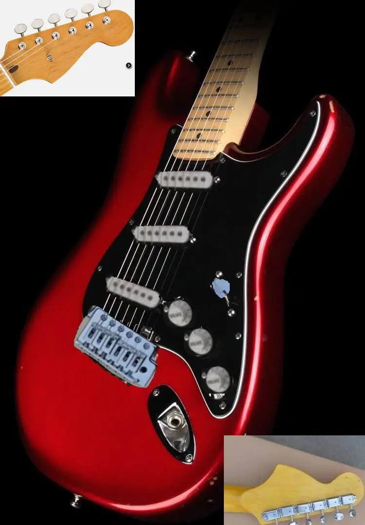 Custom New STR Electric Guitar Made Of Alder In Metal Red