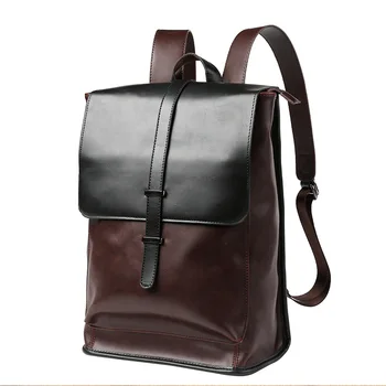 

Retro PU leather backpack 13-inch laptop bag waterproof and anti-theft business travel backpack for male and female students