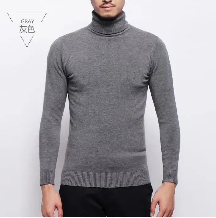 Водолазка для мужчин зимний шерстяной свитер черный свитер мужской свитер