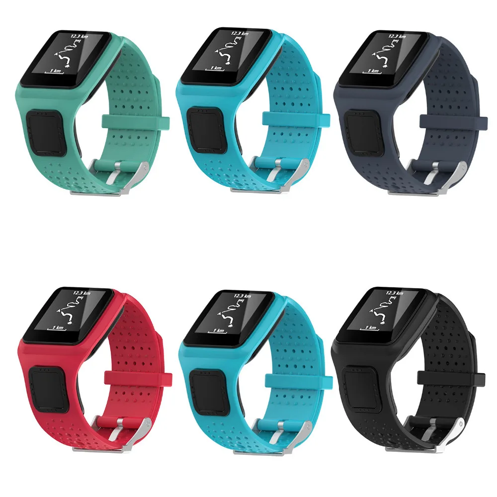 Band For TomTom1 Watch Silicone Soft Strap Bracelet Wristband TomTom Multi-Sport GPS+HRM Smart | Электроника