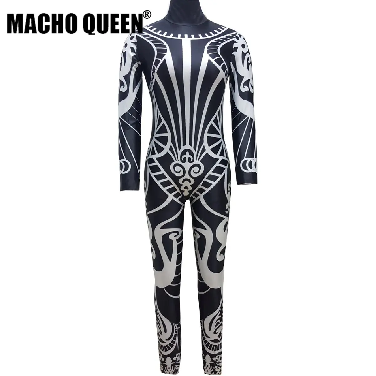 

Костюмы Drag Queen, комбинезон с принтом татуировки, сценический костюм для танцев, вечевечерние, одежда знаменитости