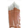 12Pcs/lot Round Shape Nylon Hair Wooden Handle Paint Brush Set Tool For Art School Watercolor Acrylic Painting Supplies ► Photo 2/6