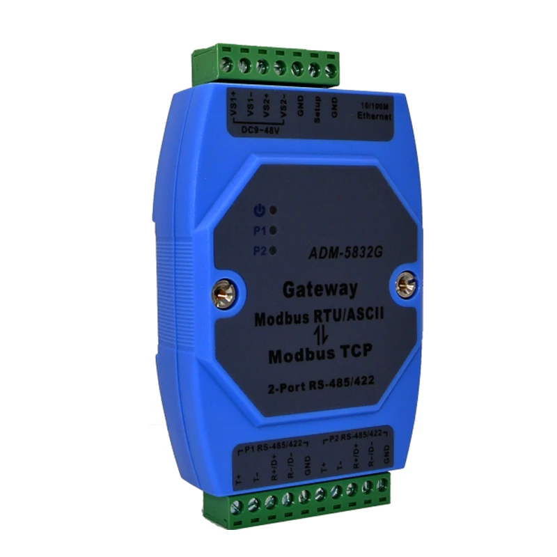 Промышленный шлюз Интернета вещей Modbus RTU в TCP конвертер с 2 портами RS485/422 макс. 32