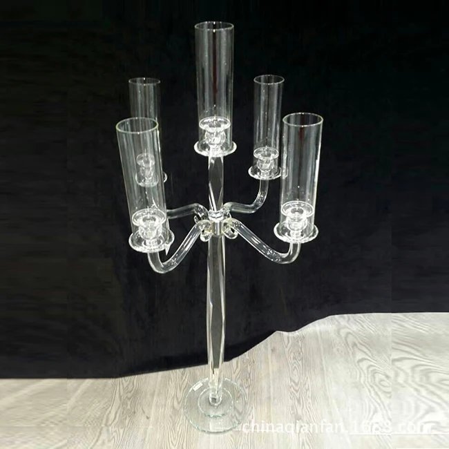 

Custom Crystal Candlestick Transparent Crystal Candle Holder European 5 Head Multi-Head Crystal Candle Holder Manufacturers
