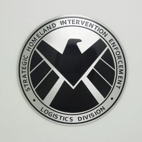 Многотипная Персонализированная наклейка s Marvel Agent of Shield, эмблема, значок, автомобильный Стайлинг, автомобильные наклейки, креативные автомобильные аксессуары - Название цвета: Темно-серый
