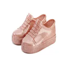 Mini Melissa 2018 Flat Slip-on Sandals New Summer Girl Jelly Sports Shoes Kids Baby Shoelace Flat Shoe Keep Warmer