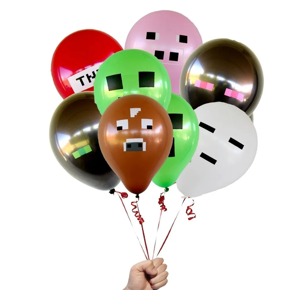 Popular 50pcs Minecraft Latex Balloon (Tnt, Pig, Cow 