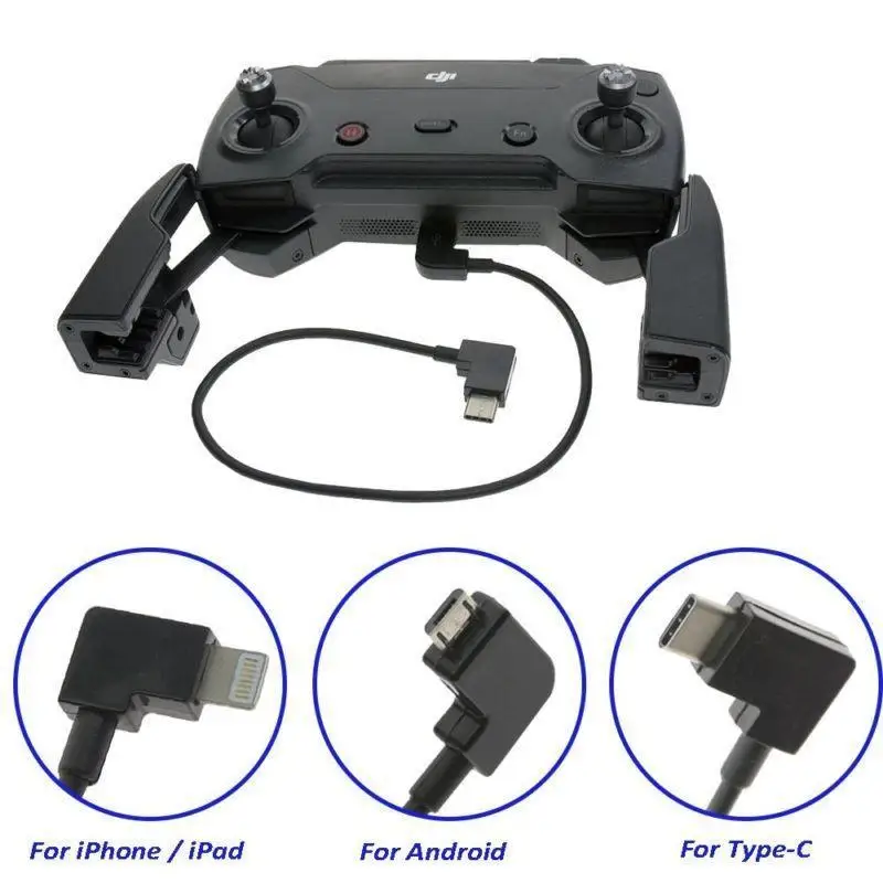 Micro USB кабель type C OTG 30 см 90 градусов для DJI Spark Mavic Pro передатчик управления | Игрушки