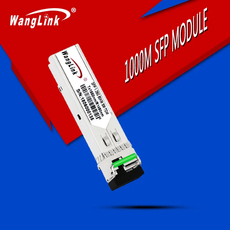 

Wanglink 1.25G SFP Optical Module smf 1490nm/1550nm 80KM sfp LC transceiver sfp module optical