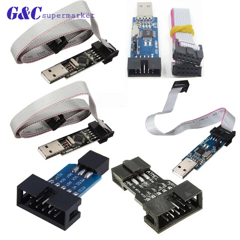 Программатор USBASP USBISP AVR USB ISP ASP ATMEGA8 ATMEGA128 с поддержкой Win7 64K для Arduino|Интегральные
