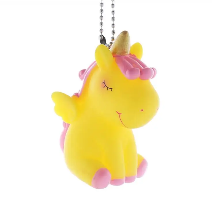 Car Unicorn pendant Korean version cartoon creative  Key Ring male and female unicorn key chain